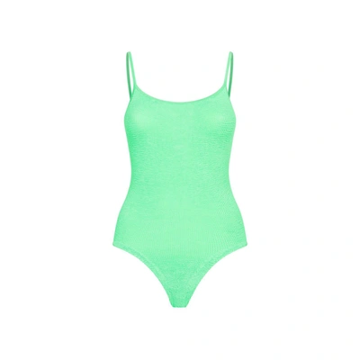Shop Hunza G Pamela Swimsuit Swimwear In Green