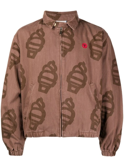 Shop Icecream Printed Jacket In Brown