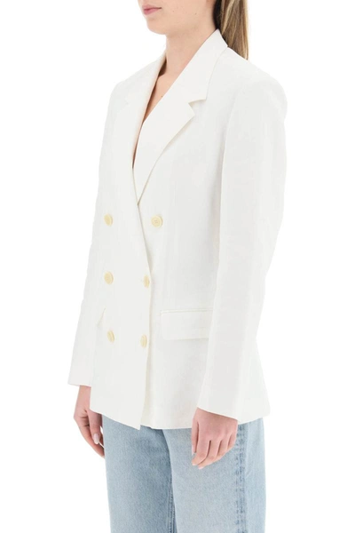 Shop Isabel Marant 'sheril' Hemp-blend Blazer In White