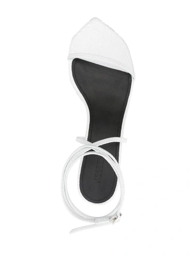 Isabel Marant Cone Heel Leather Sandals In White
