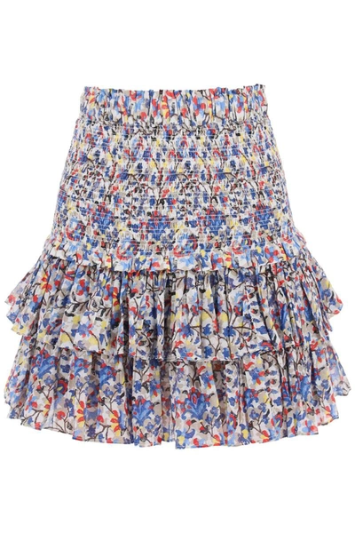 Shop Isabel Marant Étoile Isabel Marant Etoile 'naomi' Organic Cotton Mini Skirt In Multicolor