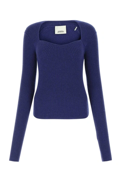 Isabel Marant Women Blue Wool Blend Bailey Sweater In Blue