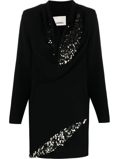Shop Isabel Marant Lazeli Mini Dress In Black