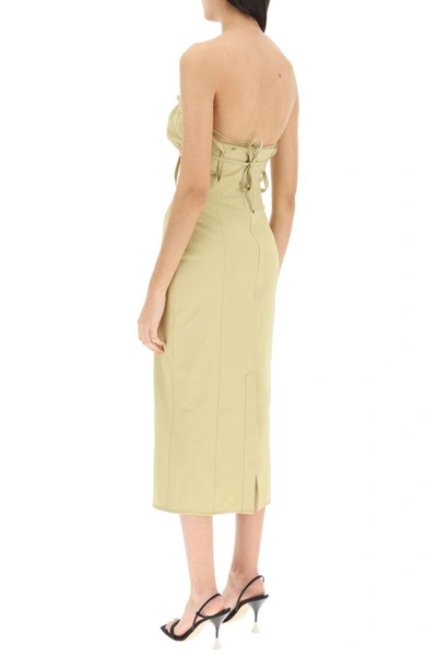 Shop Jacquemus 'la Robe Bikini' Midi Dress In Brown