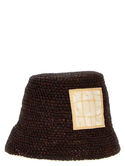 Shop Jacquemus 'le Bob Ficiu' Bucket Hat In Brown