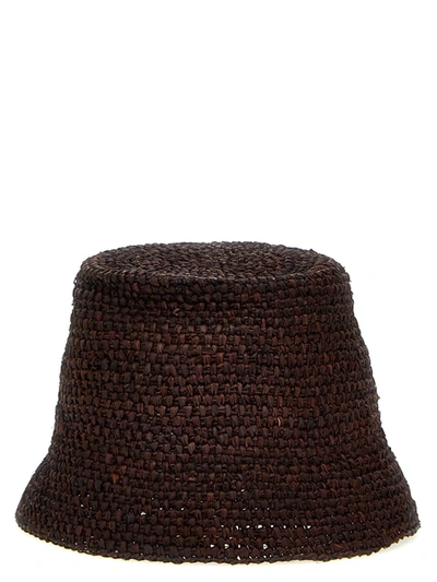 Shop Jacquemus 'le Bob Ficiu' Bucket Hat In Brown