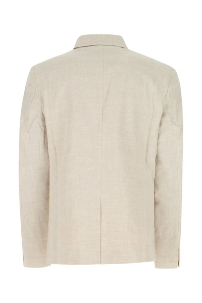 Jacquemus Men Melange Sand Linen Blend Linu Blazer In Beige O Tan