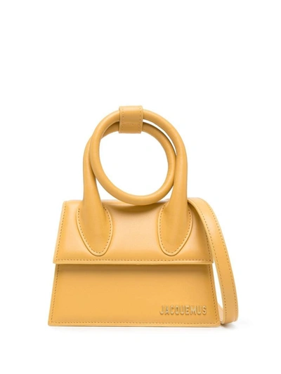 Shop Jacquemus Le Chiquito Noeud Handbag In Yellow