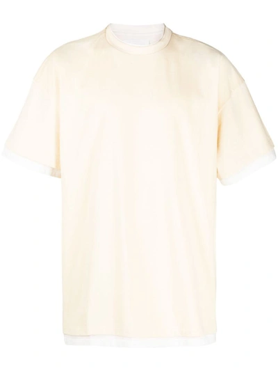 Shop Jil Sander Cotton T-shirt In Yellow
