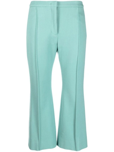 Shop Jil Sander Mid-rise Trousers In Clear Blue