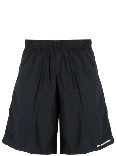 Shop Jil Sander Shorts With Logo In Black