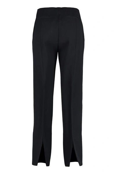 Shop Jil Sander Wool Cropped Trousers In Black
