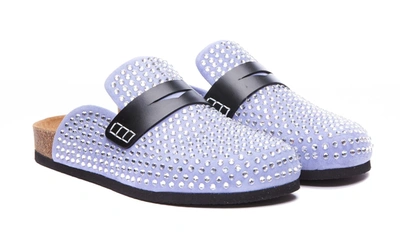 Jw Anderson Woman Mules & Clogs Lilac Size 6 Calfskin In Blue