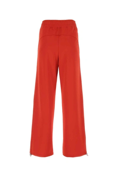 Jw Anderson Pantalone In Velluto Rosso Donna In Red
