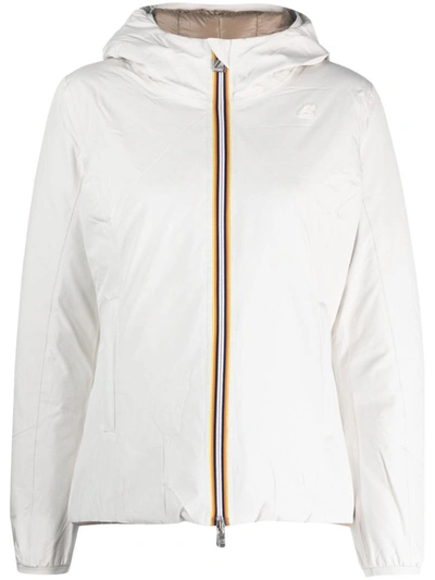 Shop K-way Lily Eco Stretch Thermo Double Jacket In White