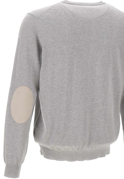 Shop Kangra Cashmere Cotton Sweater In Grey