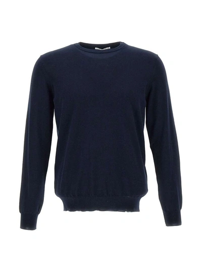 Shop Kangra Cashmere Cotton Sweater In Blue