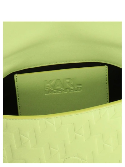 Shop Karl Lagerfeld 'k/swing Sm Baguette' Handbag In Green