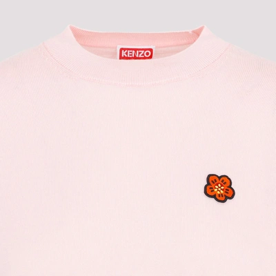 Shop Kenzo Boke Flower Logo Sweater In Pink &amp; Purple