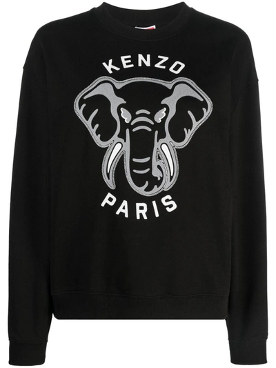 Shop Kenzo Classic Cotton Sweatshirt In Black