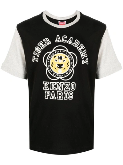 Shop Kenzo Tiger Academy Cotton T-shirt In Black