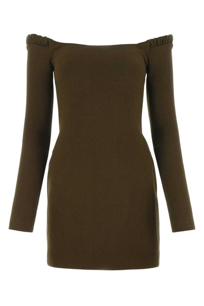 Shop Khaite Dress In Brown