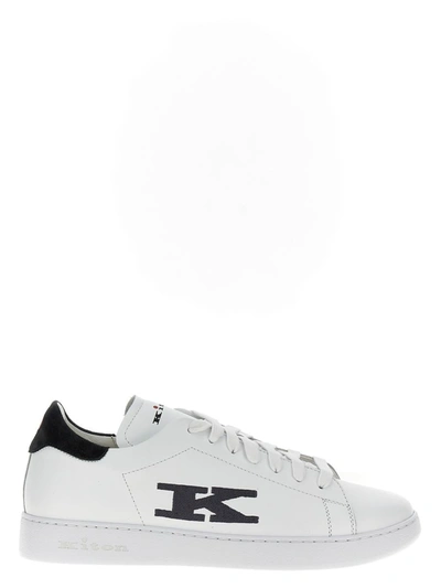 Shop Kiton Low Sneakers In White