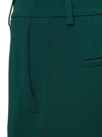 Shop Alberto Biani Leaf Green Slim Pants With Back Pockets Woman