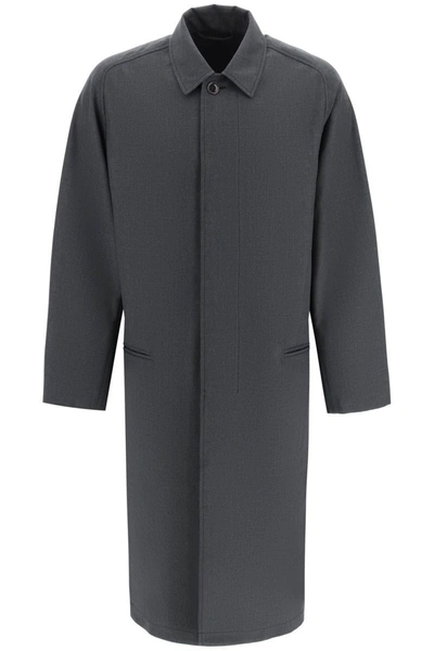Shop Lemaire Poly Wool Suit Coat In Grey