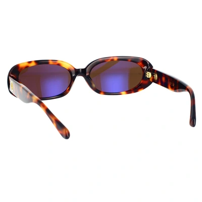 Shop Linda Farrow Sunglasses In Tartarugato