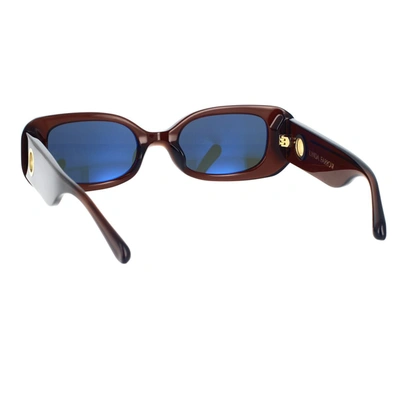 Shop Linda Farrow Sunglasses In Brown