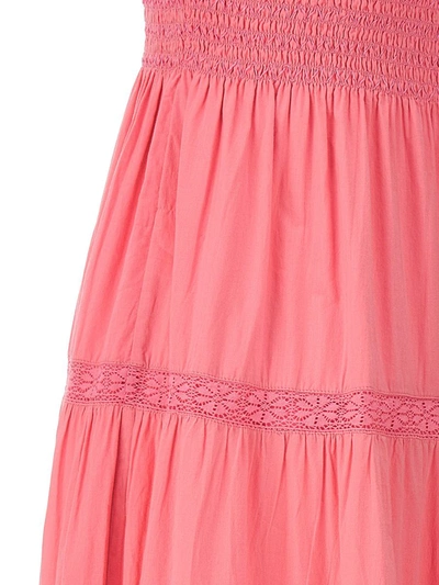 Shop Loveshackfancy 'chessie' Long Dress In Pink