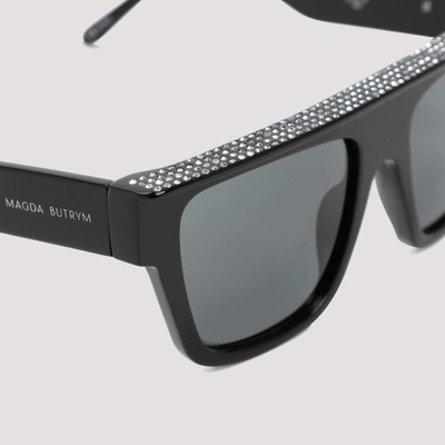 Shop Magda Butrym Vintage Wayfarer Sunglasses In Black