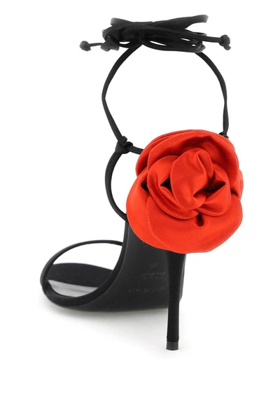 Shop Magda Butrym 'red Flower' Sandals In Multicolor