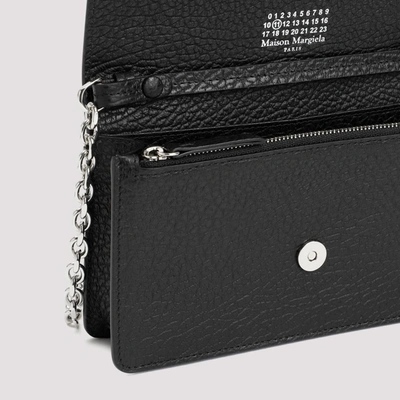 Shop Maison Margiela Medium Chain Wallet Smallleathergoods In Black