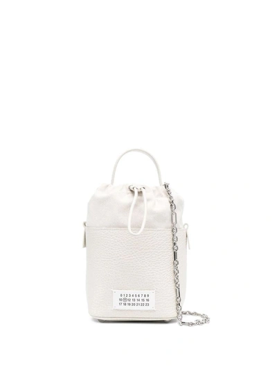 Shop Maison Margiela 5ac Bucket Bag Small In White