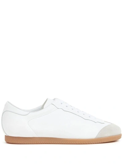 Shop Maison Margiela Leather Sneaker In White