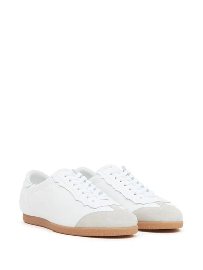 Shop Maison Margiela Leather Sneaker In White