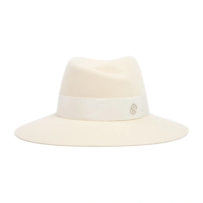 Shop Maison Michel Virginie Timeless Hat In Nude &amp; Neutrals