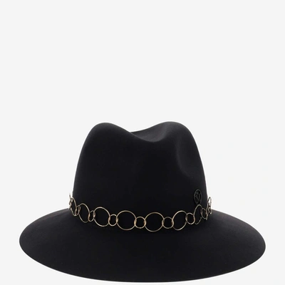 Shop Maison Michel Henrietta Fedora Wool Felt Hat In Nero
