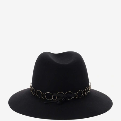 Shop Maison Michel Henrietta Fedora Wool Felt Hat In Nero