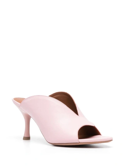 Shop Malone Souliers Henri Leather Heel Mules In Pink