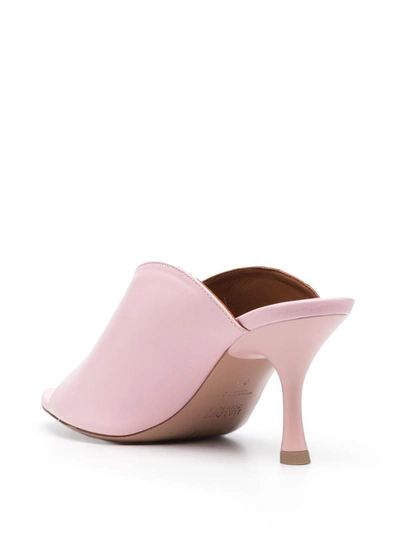Shop Malone Souliers Henri Leather Heel Mules In Pink