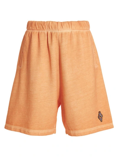 Shop Marcelo Burlon County Of Milan 'sunset Cross' Bermuda Shorts In Orange