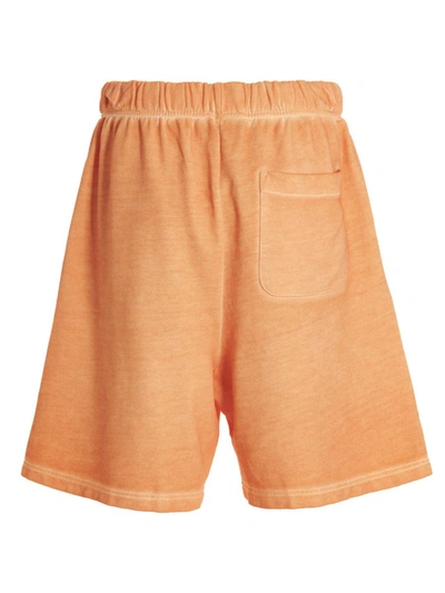 Shop Marcelo Burlon County Of Milan 'sunset Cross' Bermuda Shorts In Orange