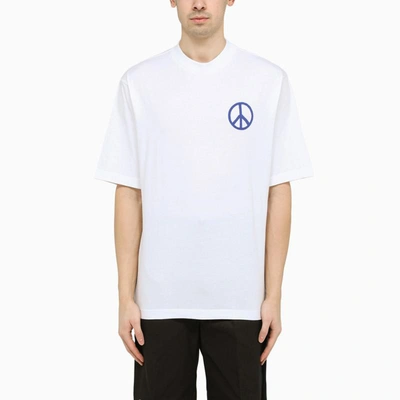 Shop Marcelo Burlon County Of Milan Marcelo Burlon Large T-shirt With Print In White