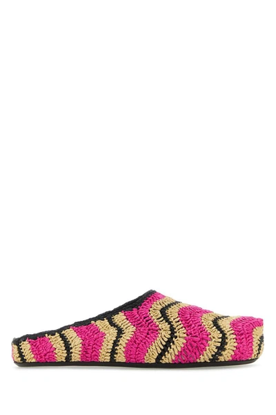Shop Marni Slippers In Multicoloured