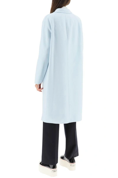 Shop Marni Virgin Wool And Cashmere Coat In Blue