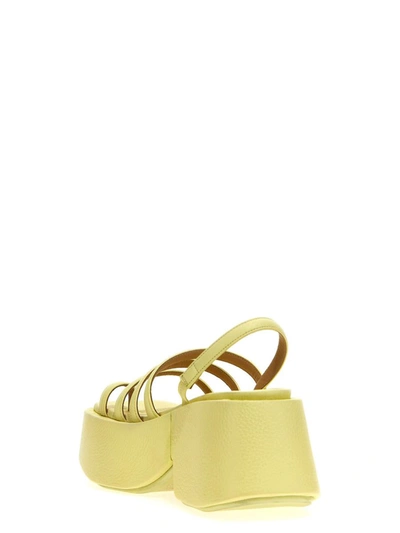 Shop Marsèll Sandalo 'zeppo' In Yellow