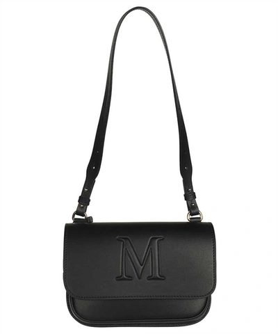 Shop Max Mara Mymo Leather Crossbody Bag In Black